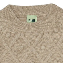 Load image into Gallery viewer, Fub Lambswool Structure Sweater - Oatmeal - 90cm, 110cm