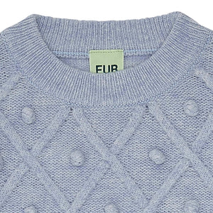 Fub Lambswool Structure Sweater - Ice Melange - 90cm, 110cm