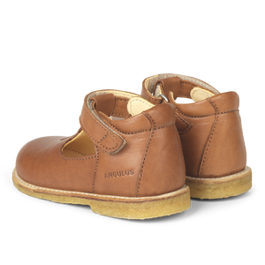 Angulus Starter Mary Jane with Heart and Velcro - Cognac - 22, 23, 26, 27
