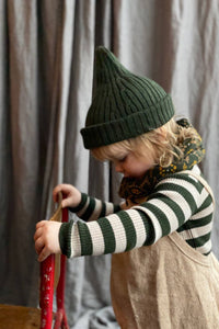 Mabli Sylfaen Skinny Rib - Juniper/Vintage Cream - 6Y Last One