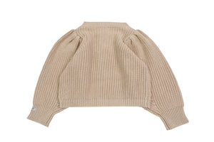 Donsje Dica Cardigan - Milk Chocolate Melange/White Almond Melange - 2/3Y, 3/4Y, 4/5Y, 5/6Y