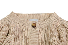 Load image into Gallery viewer, Donsje Dica Cardigan - Milk Chocolate Melange/White Almond Melange - 2/3Y, 3/4Y, 4/5Y, 5/6Y