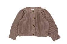 Load image into Gallery viewer, Donsje Dica Cardigan - Milk Chocolate Melange/White Almond Melange - 2/3Y, 3/4Y, 4/5Y, 5/6Y