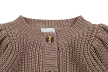 Load image into Gallery viewer, Donsje Dica Cardigan - Milk Chocolate Melange/White Almond Melange - 2/3Y, 3/4Y, 4/5Y, 5/6Y