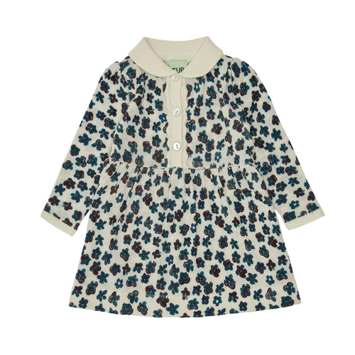 Fub Baby Dress - Ecru/Indigo - 86cm