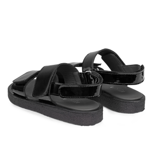 Angulus Sandal with Velcro Closure - Patent Black - 28, 36, 37