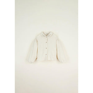 Popelin Mod.13.2 Knitted Blouse with Embroidered Collar - 5Y Last One
