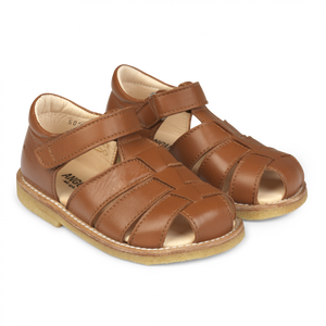 Angulus Sandal with Adjustable Velcro - Cognac Size 20，25