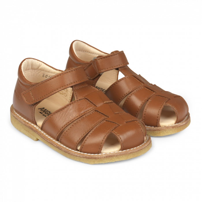 Angulus Sandal with Adjustable Velcro - Cognac Size 20 Last Pair