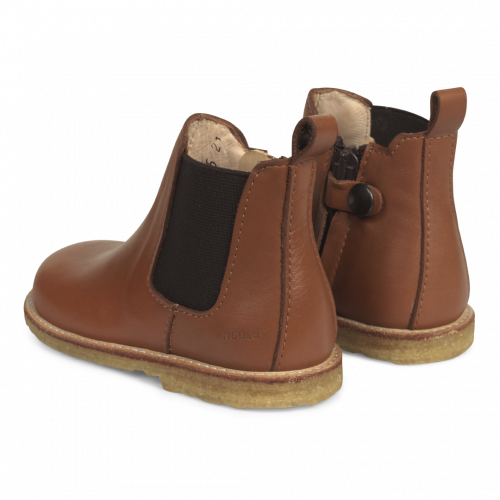 Angulus Starter Chelsea Boots with Elastic and Zipper - Cognac Brown ...