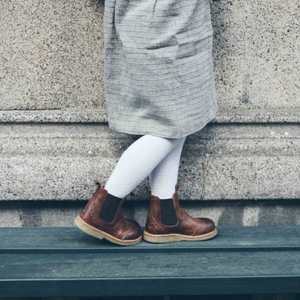 Angulus Chelsea Boot with Hole Pattern - Medium Brown - 28，31
