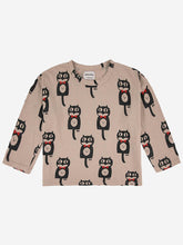 Load image into Gallery viewer, Bobo Choses Cat O&#39;Clock All Over Long Sleeve T-shirt - 4/5Y Last One