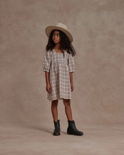 Load image into Gallery viewer, Rylee + Cru Gretta Babydoll Dress - Mocha Plaid - 18/24M, 2/3Y