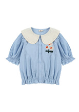 Load image into Gallery viewer, Jelly Mallow Sunny Side Up Frilled Blouse - 100cm