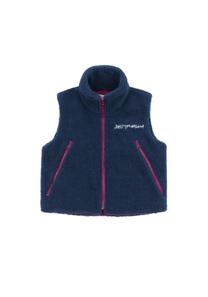 Jelly Mallow Hello Fleece Vest - 100cm, 110cm, 120cm