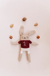 Main Sauvage Knitted Soft Toy - Bunny - Sienna T-shirt