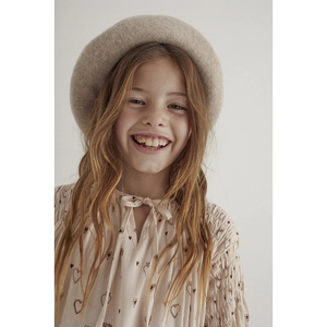The New Society Beret Hat - Ecru - S, M, L