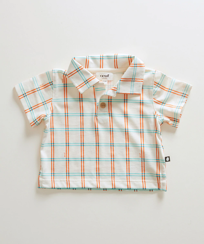 Oeuf Polo - Gardenia/Check - 2/3Y, 3/4Y