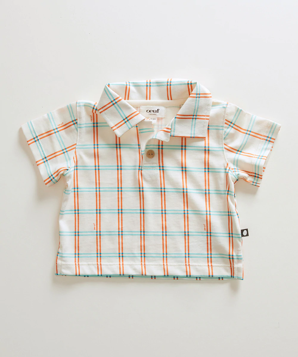 Oeuf Polo - Gardenia/Check - 2/3Y, 3/4Y