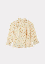 Load image into Gallery viewer, Caramel Folsom Blouse, Toffee Ditsy Flower Print - 4Y