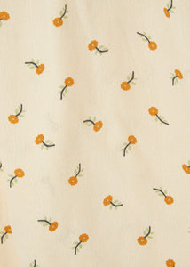 Caramel Folsom Blouse, Toffee Ditsy Flower Print - 4Y
