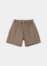 Load image into Gallery viewer, Caramel Alastar Shorts - Brown/Cream Check - 3Y, 4Y, 6Y
