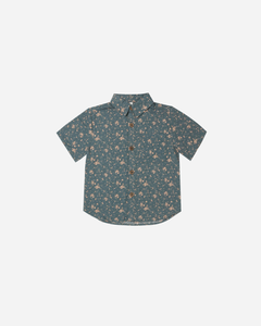 Rylee + Cru Collared Shirt - Dark Floral - 2/3Y, 6/7Y