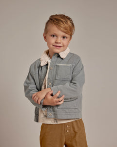 Rylee + Cru Shearing Chore Coat - Dusty Blue - 2/3Y, 4/5Y, 6/7Y