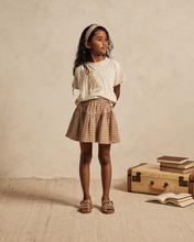 Load image into Gallery viewer, Rylee + Cru Sparrow Skirt - Camel Gingham - 2/3Y, 4/5Y, 6/7Y
