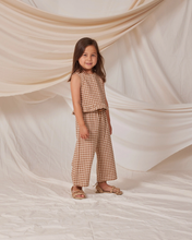 Load image into Gallery viewer, Rylee + Cru Oceanside Top - Camel Gingham - 4/5Y Last One