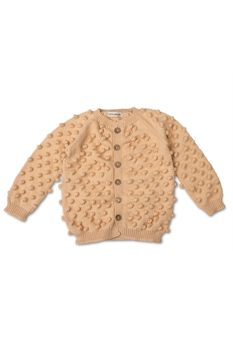 Minimom Popcorn Cardigan - Tan - 2/3Y, 3/4Y