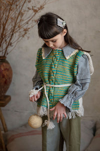 Majula Handmade Autumn Grass Vest - 5/7Y, 8/10Y