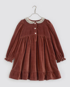 Little Cotton Clothes ElvieDress - Copper Velvet - 2/3Y, 3/4Y,  4/5Y, 5/6Y
