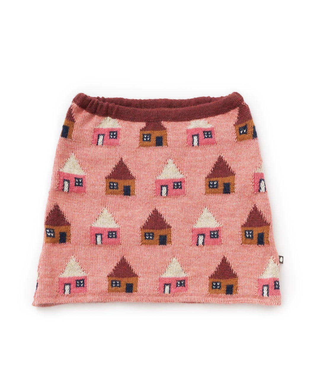 Oeuf House Motif Skirt - Peony - 2/3Y, 3/4Y