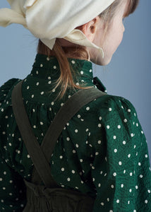 Caramel Folsom Blouse - Evergreen Spot - 4Y Last One