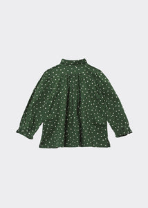 Caramel Folsom Blouse - Evergreen Spot - 4Y Last One