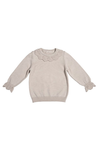 Minimom Scilla Knit Sweater - Beige - 5/6Y Last One