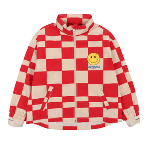 Jelly Mallow Red Grid Windbreaker - 100cm Last One