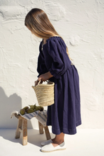 Load image into Gallery viewer, House of Paloma Hellenica Dress - Marine Linen - 5Y, 6Y