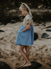 Load image into Gallery viewer, The Simple Folk Oversized Denim Pinafore - 2/3Y, 3/4Y