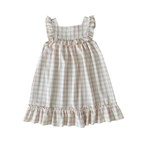 Liilu LINA DRESS - Rustic Check - 2Y, 4Y, 6Y