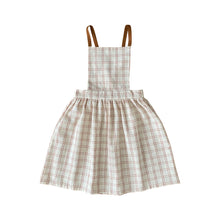 Load image into Gallery viewer, Liilu MINA Apron - Rustic Check, Pistachio, Toffee - 4Y
