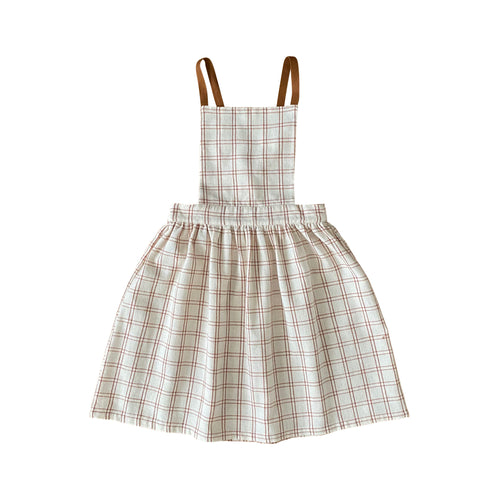 Liilu MINA Apron - Rustic Check, Pistachio, Toffee - 4Y