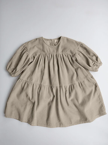 The Simple Folk The Auvrie Dress - Oatmeal - 2/3Y, 4/5Y