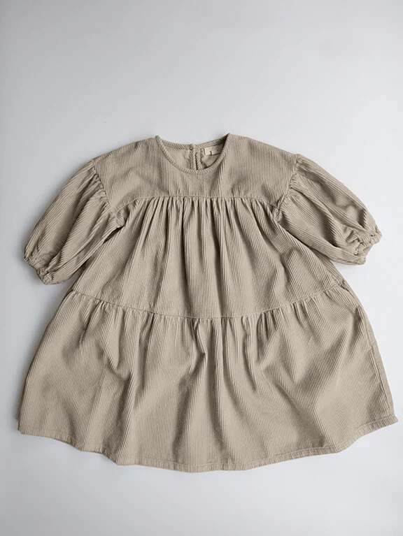 The Simple Folk The Auvrie Dress - Oatmeal - 2/3Y, 4/5Y