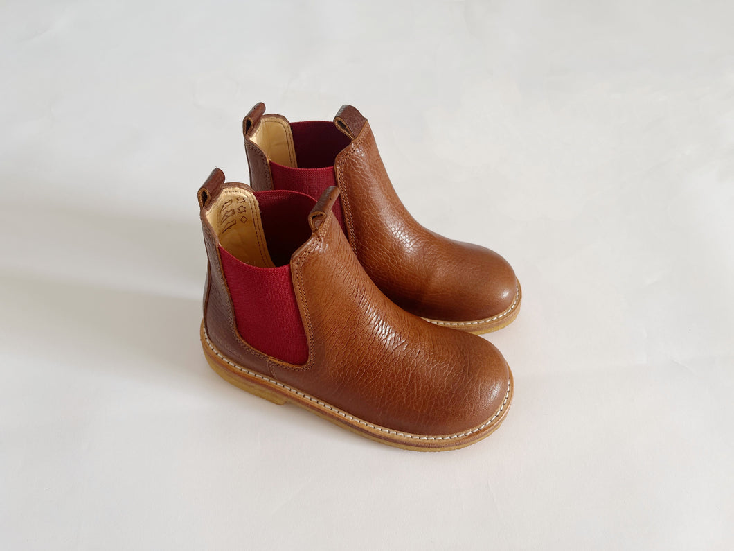 Angulus Chelsea Boot - Cognac/Red - 25, 26, 30, 31