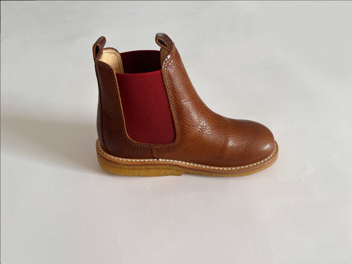 Angulus Chelsea Boot - Cognac/Red - 25, 26, 30, 31 – Rabbit Hall