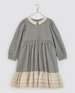 Little Cotton Clothes Judith Dress - Flannel Cove Blue Check - 4/5Y, 5/6Y, 6/7Y