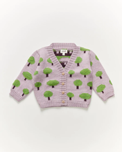 Load image into Gallery viewer, Oeuf Tree Motif Cardigan - Valerian - 3/4Y, 4/5Y, 5/6Y