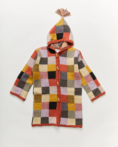 Oeuf Patchwork Hooded Coat - Rose - 2/3Y, 3/4Y, 4/5Y, 5/6Y, 6/7Y